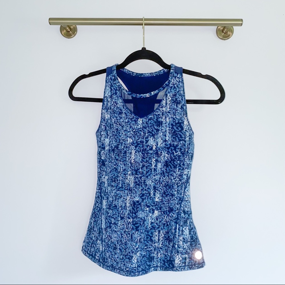 Threads 4 Thought Blue Mesh Panel Sports Tank